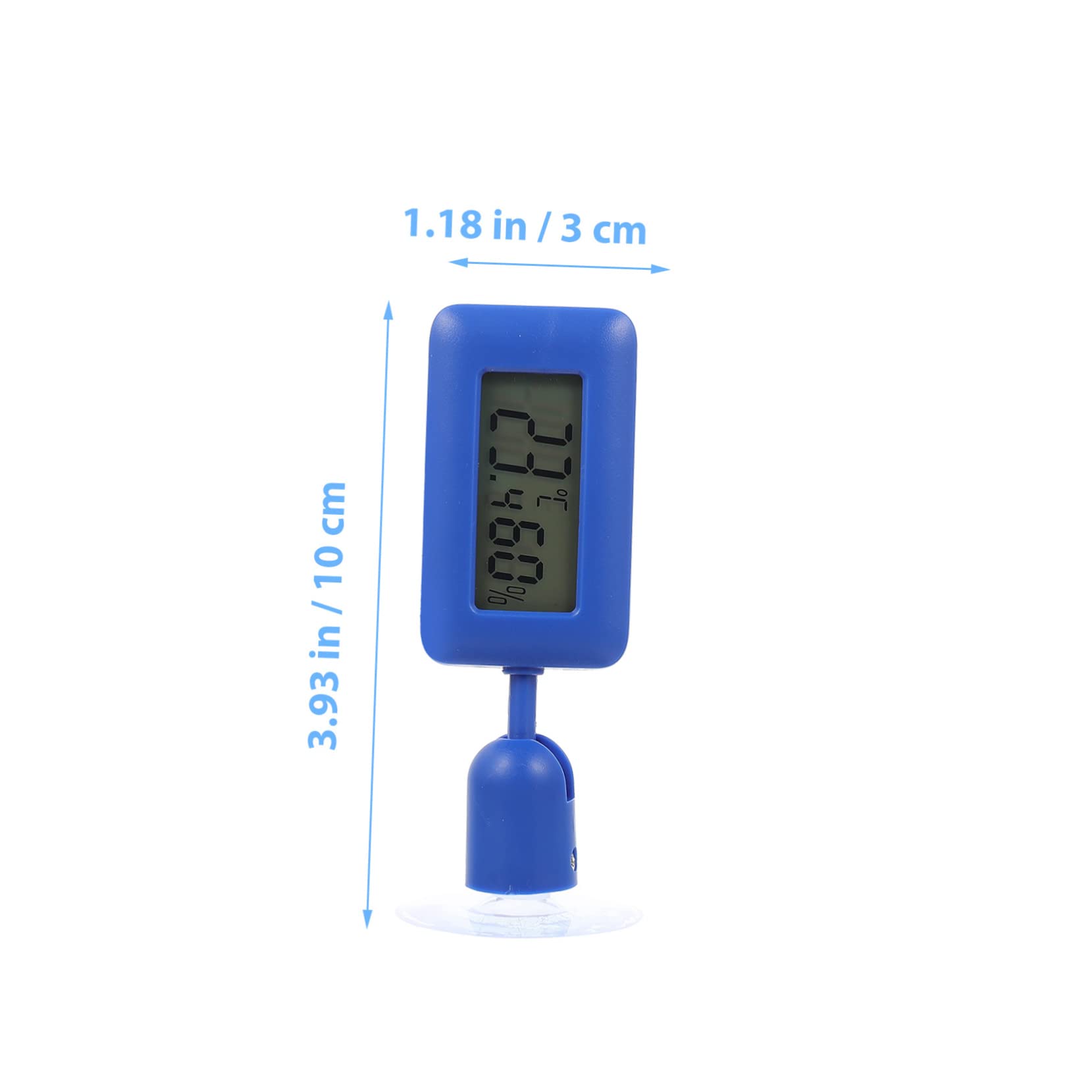 HOUDERCO Digital Reptile Thermometer with Rotating Suction Cup Compact Temperature Humidity for Reptile Boxes Safe Easy to Install Space Saving Design