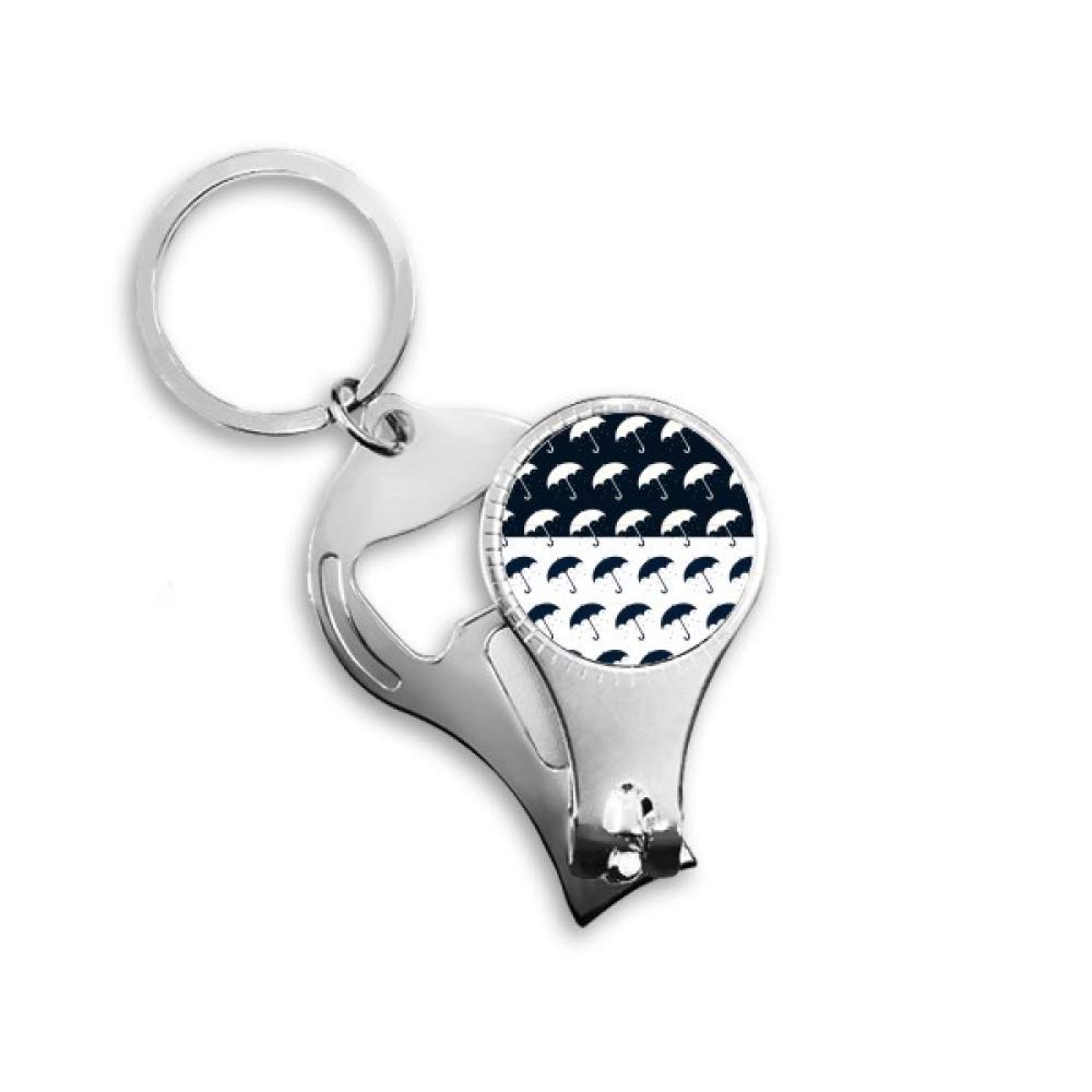 Porte-clé parapluie noir et blanc pour clés de maison
