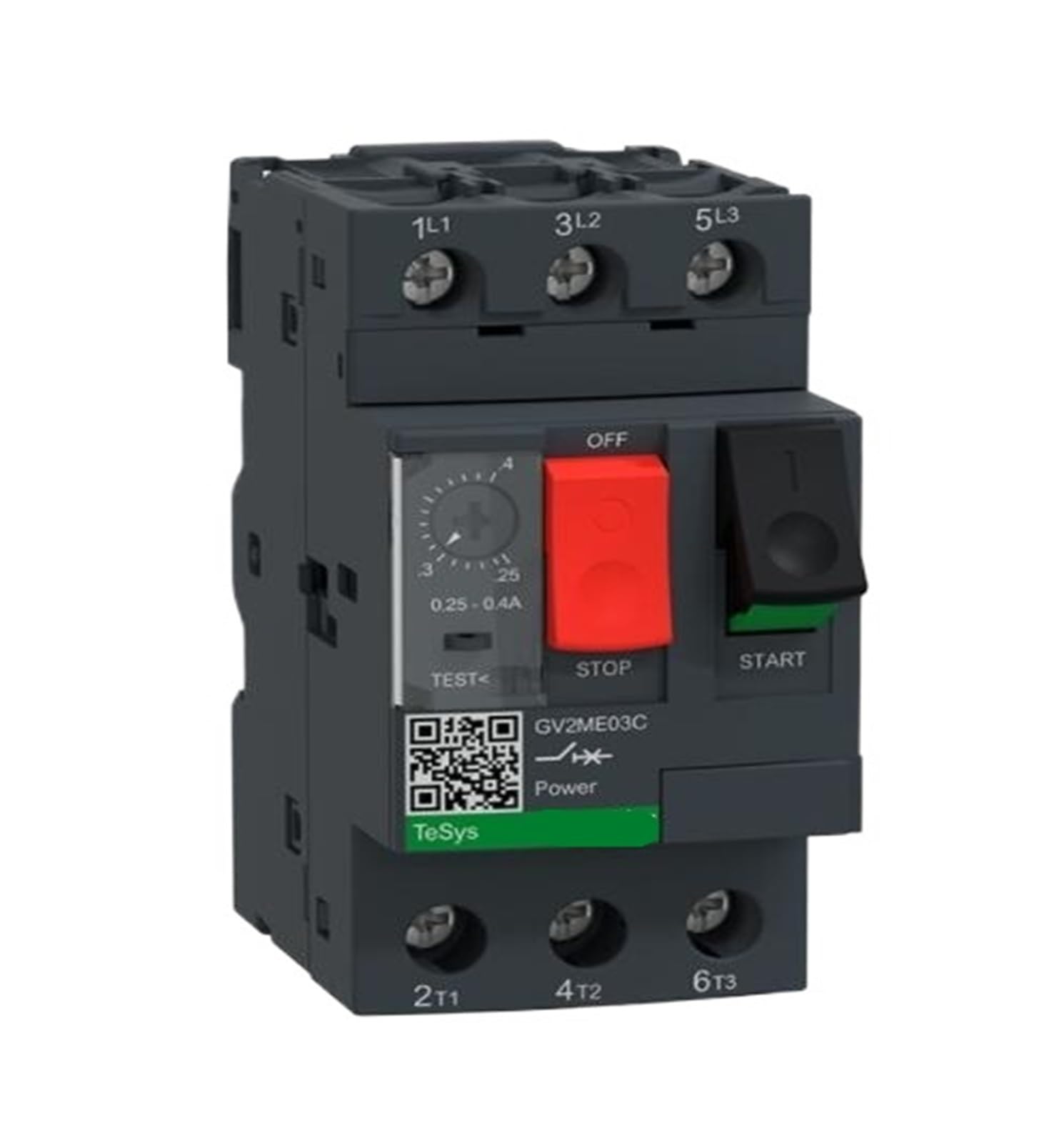 TYEXCZARF GV2M03 GV2ME03C GV2-ME03C GV2ME03 Motor circuit breaker, GV2, 3P, 0.25-0.4 A, screw clamp terminals