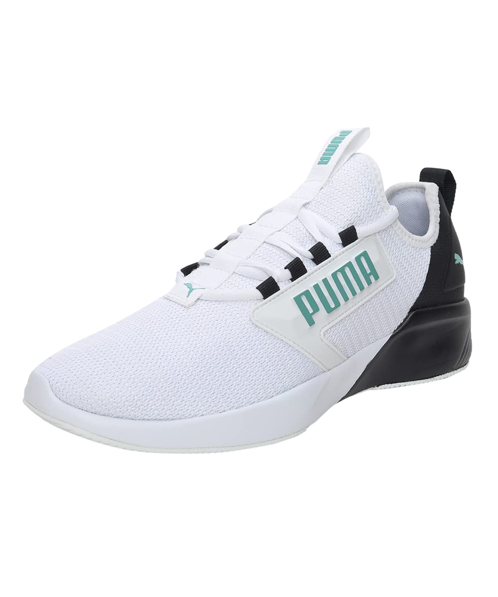 Puma Mens Retaliate Block White Black-Mineral Blue Running Shoe-10 Kids UK (19554909) (B0967VPHD5) Amazon Price History, Amazon Price Tracker