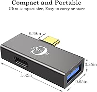 Vista 6 de BCLINK Adaptador USB C a USB 3.1 2 en 1 con puerto de carga de 100 W, convertidor Thunderbolt 4/3 OTG para Meta Quest 2, iPhone 15, MacBook, iMac
