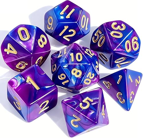 Image of CiaraQ 7pcs Polyhedral Dice Set for Dungeon and Dragons MTG Table Games