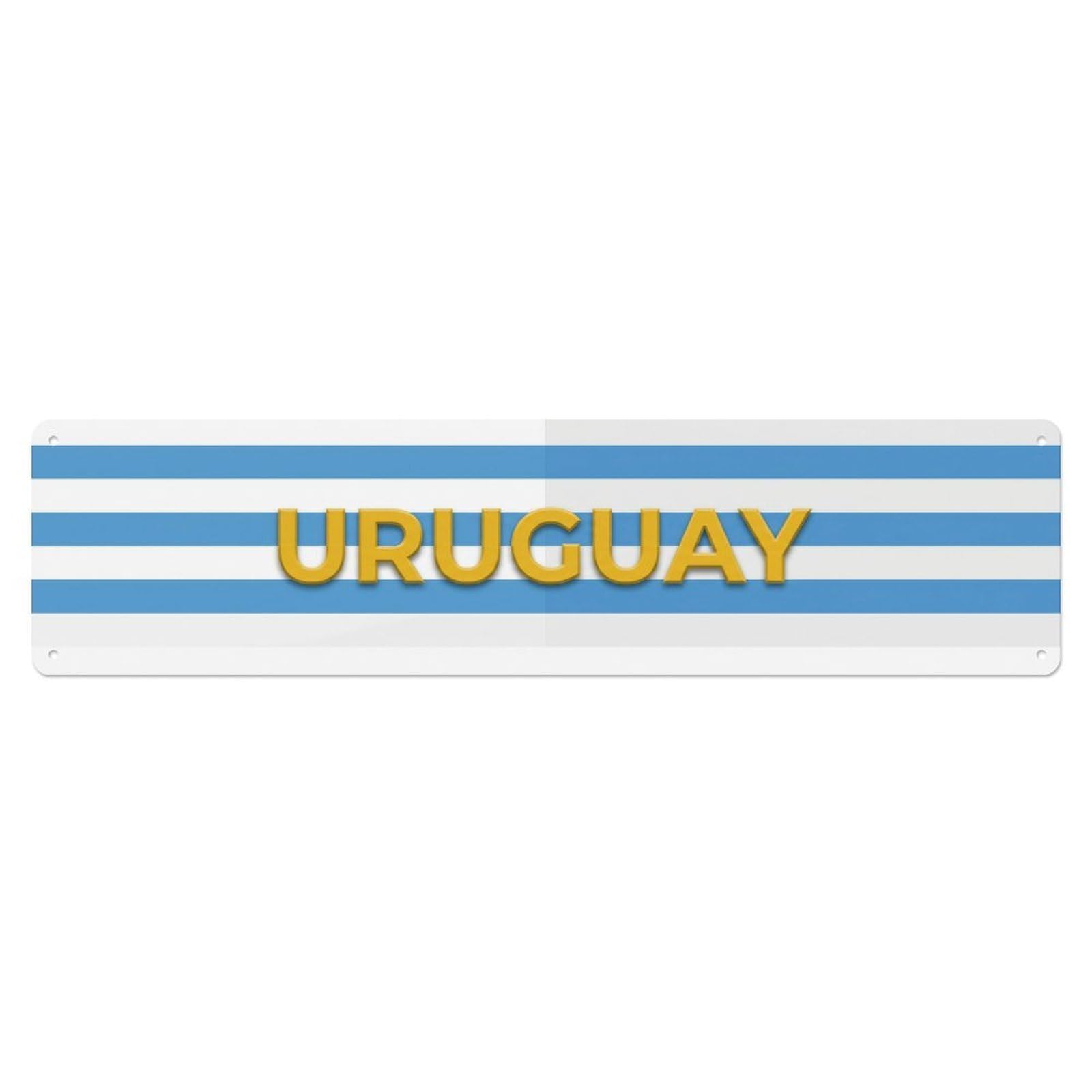 Metal Tin Sign Vintage Uruguay Flag Pattern