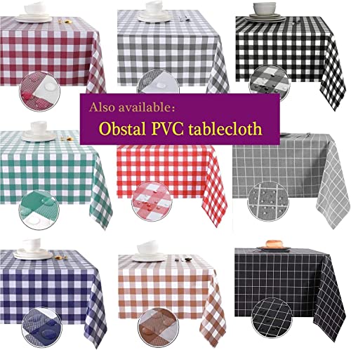 Image of Obstal 210GSM Rectangle Table Cloth, Royal Blue, 54 x 78 Inch | Water Resistance Microfiber Tablecloth, Decorative Fabric Table Cover for Outdoor and Indoor Use