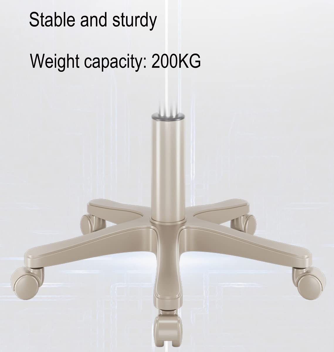Taburete Giratorio con Ruedas silenciosas, Redondo, de Piel sintética, Altura Ajustable, Asiento Ancho de 33 cm, Ideal para salón, hogar, Oficina, masajes, Bar, tocador.