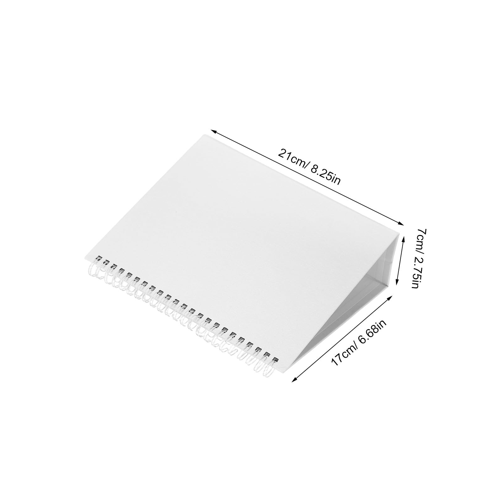 Uonlytech 8-teiliges Tischkalender-Set zum Selbermachen, leere Kalenderblätter, dreieckige Basis, faltbar, mit Spirale, Bürobedarf