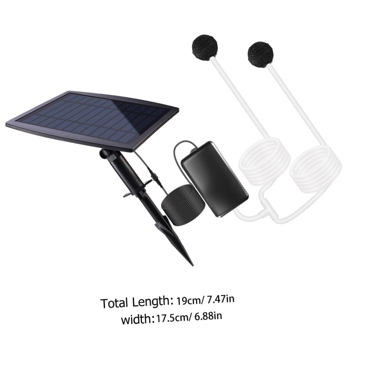 Sosoport Ossigenatore Per Laghetto Solare Pompa Per Laghetto Alimentata Energia Solare Raccordo Per Aumento Ossigeno Pompa Per Piscina