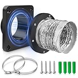 Magnetic Dryer Vent Coupler Strong Magnetic Self-connection，Magnetic Dryer Vent Coupling with a Built-in 4-inch Sealed Hose，Magnetic Dryer Vent Connector Kit for Connection and Disconnection(BLACK)