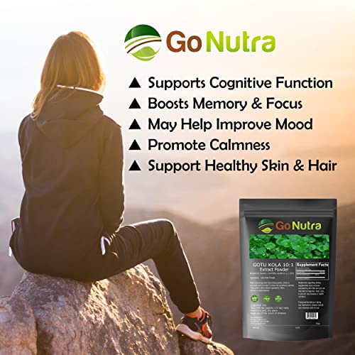 Gotu Kola 10:1 Extract Powder (8 Oz), Centella Asiatica | Gluten Free And Non-Gmo | Ayurvedic Herbal Supplement #TOP2