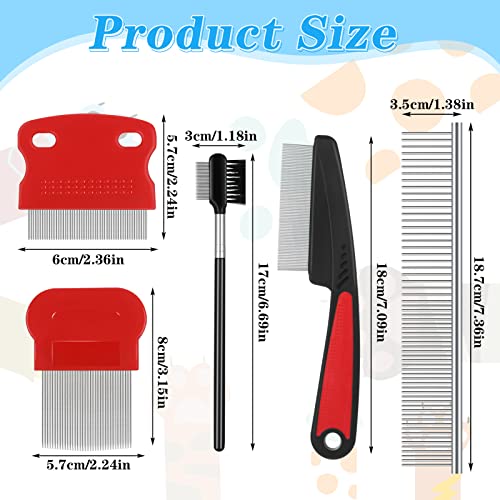 Thursday April 5 Stück Tränen Fleck Entferner Doppelseitiger Hunde Augen Kamm Bürste Flohkämme Haustierpflege Mehrzweck Werkzeug für Katzen und Hunde Pflegekamm
