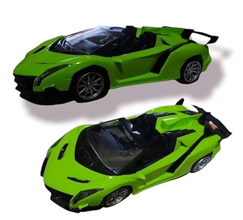 Carro Carrinho Controle Remoto Recarregavel 7 Funções (verde)
