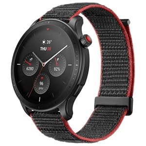Amazfit GTR 4 Smartwatch Fitness Watch, Alexa Built-in, GPS, Sports Watch with 150 Sports Modes, Bluetooth Phone Call & Music Storage, 14-Day Battery Life, Nylon Black