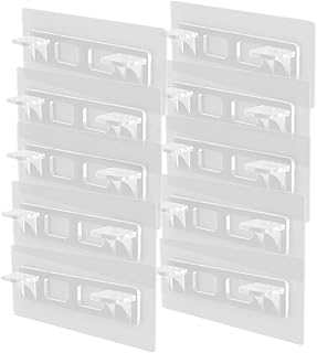 Uonlytech 10pcs Laminate Non-Marking Support Plastic Shelf Wardrobe Shelves Glass Shelf Locking Plastic Shelf Clips Shelf Peg Cabinet Shelf Cabinet Bracket Support Clear Shelf Support Pegs