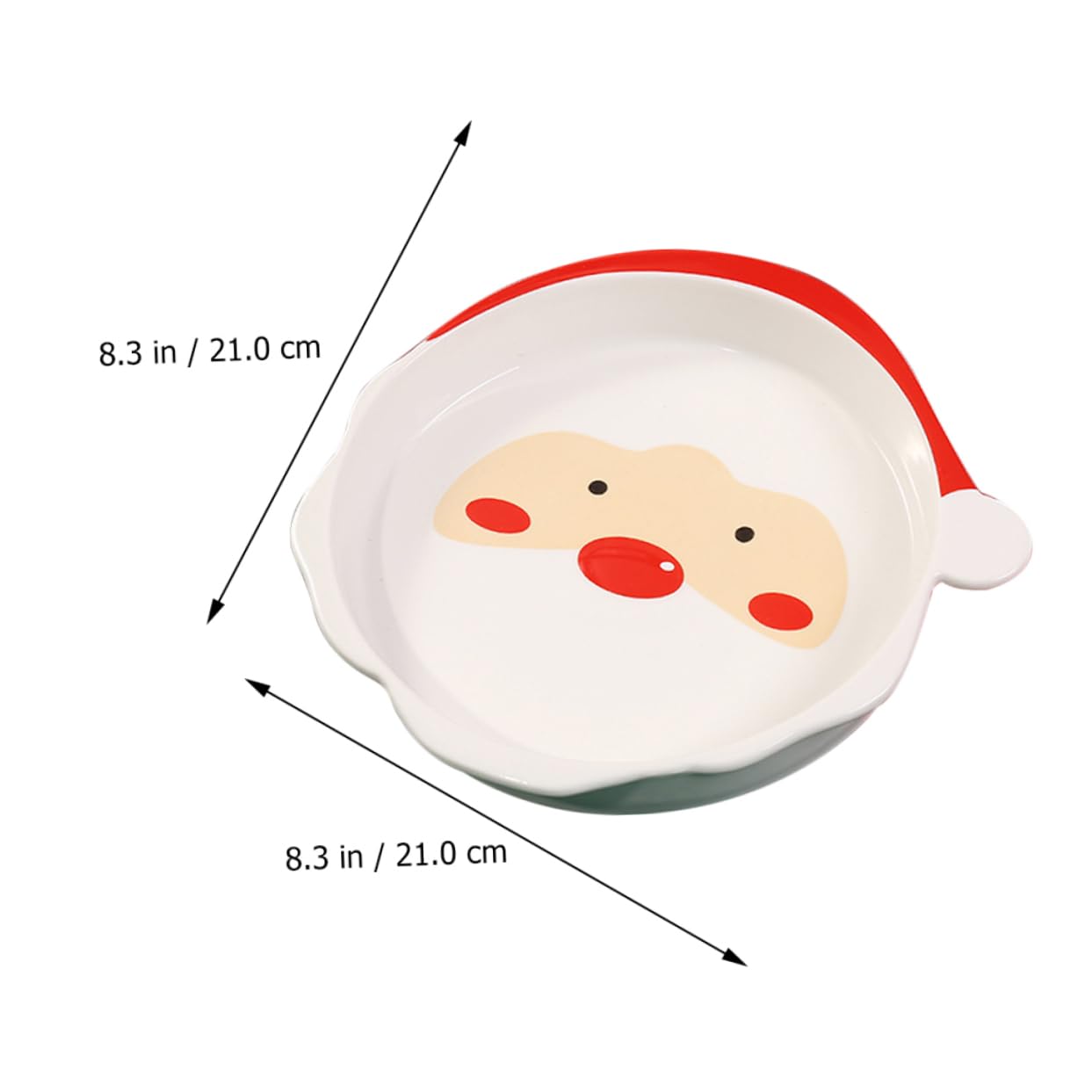 Garneck 1pc Christmas Santa Shape Ceramic Serving Platter Festive Food Display Tray for Holiday Parties Charming Dinner Plate for Desserts Vegetables for Housewarming Year Celebrations