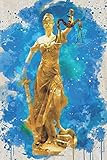 Watercolor Lady of Justice: Blank Lined Notebook, Journal or Diary
