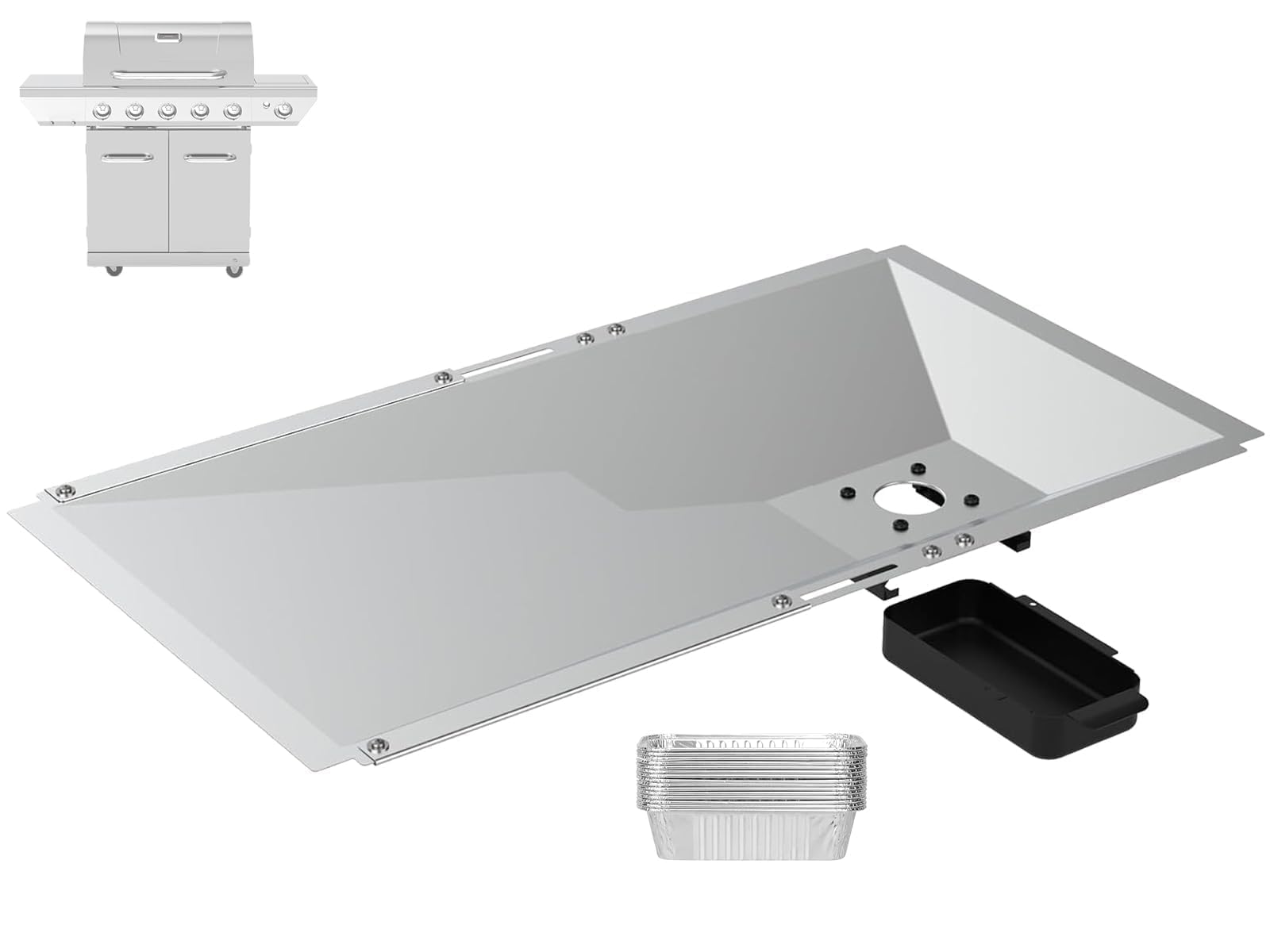 Universal Grease Tray, Catch Pan and Disposable Drip Pan for 3/4/5/6 Burner