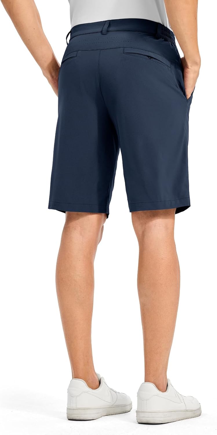 TBMPOY Men's Golf Shorts 10" Quick Dry Lightweight Stretch Dress for Flat Front Work Casual Hiking Shorts with 4 Pockets - Image 4