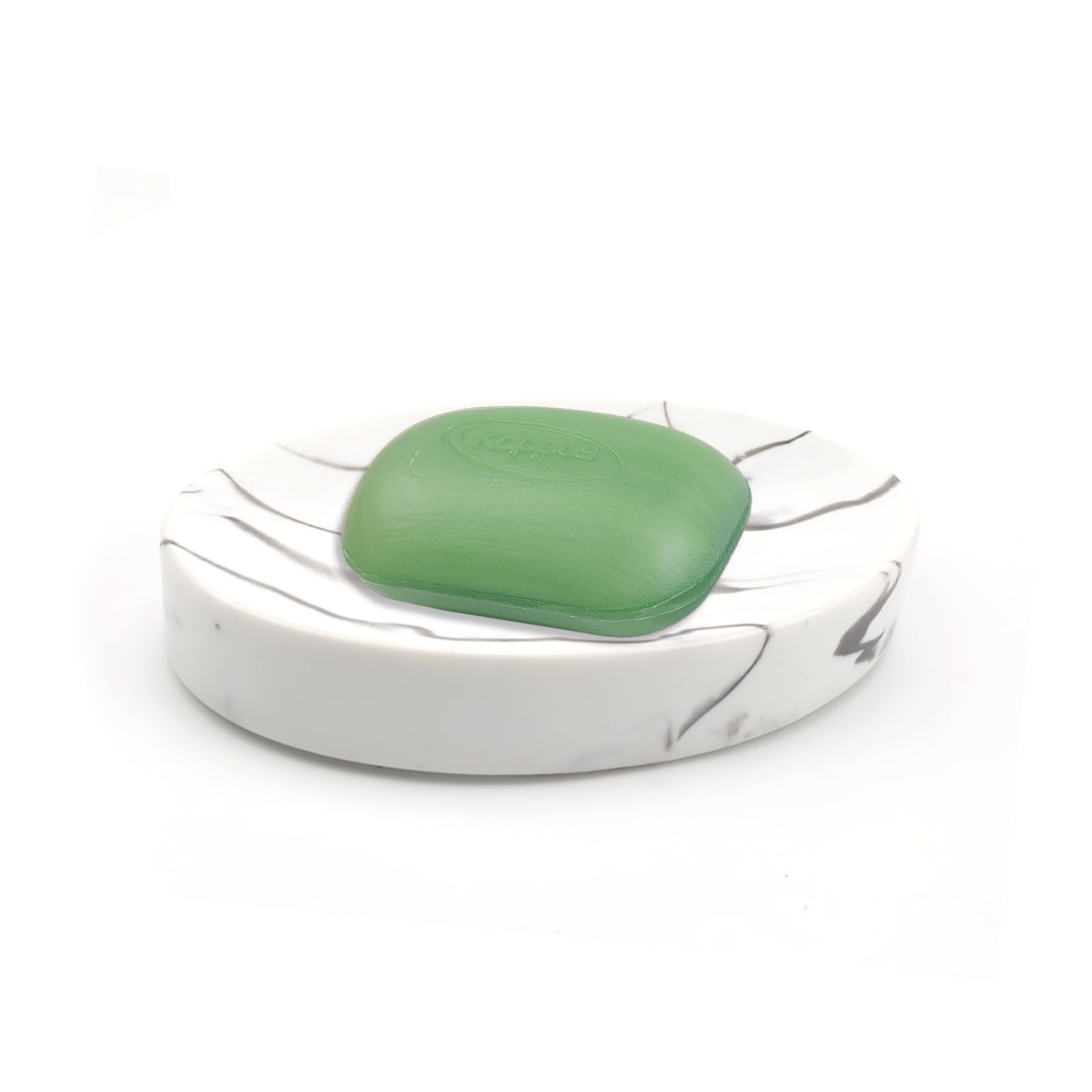 OUNONA Porte-savonnette Décoratif En Résine Motif Marbre Noir Rond, Support Ménager Polyvalent Pour Salle De Bain Et Hôtel, Facilités De Drainage Pour Savonnette En Barre, Plateau Multi-usages