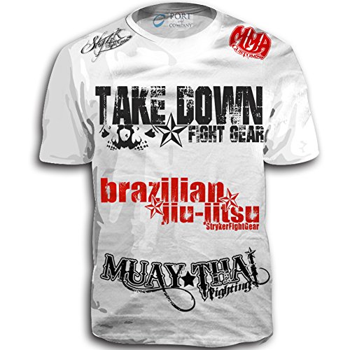 Take Down Fight Gear Skull Muay Thai Fighting Brazilian Jiu-Jitsu Walk-Out MMA UFC