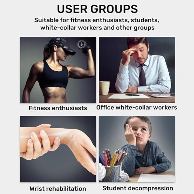 Auto Start Gyro Ball Strengthener, Forearm Gyro Ball Wrist Exerciser, Auto-Start Colorful Lighting (Without Light-Black)