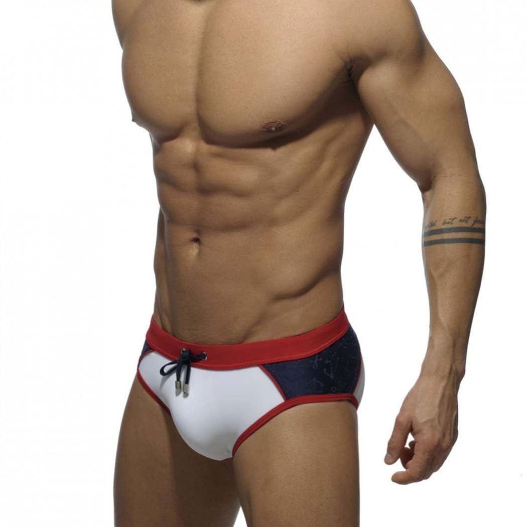 Bañador de Natación Slip para Hombre Traje de Baño de Secado Rápido Moda Shorts Swimming Calzoncillos para Playa Piscina YK85 Tamaño M-2XL