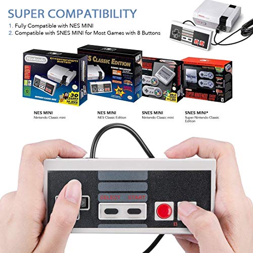 image for AGPTEK NES Classic Edition Mini Controller with 11.8FT Cable for Ninte