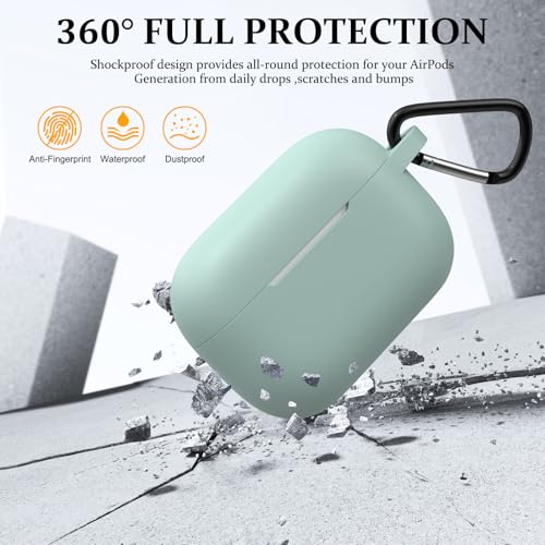 Image of Meliya for AirPods Pro /Pro 2 Case 2019 /2022 /2023 with Cleaner Kit, Soft Silicone Protective Case for Apple AirPods Pro 1st /2nd Generation with Keychain & Lanyard for Women Men, Succulent