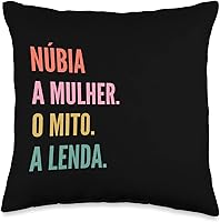 Vista 1 de Funny Portuguese First Name Design - Núbia Throw Pillow
