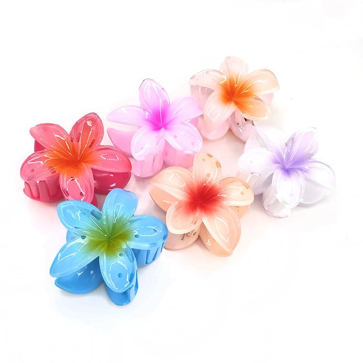 6PCS Flower Hair Clips, Large Claw Clips for Women Thick Hair Non Slip Strong Hold for Women Thin Hair Girls Gifts (Mixed) - Image 2