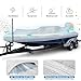 Solim Waterproof 1200D PU Boat Cover with Motor Cover, 20-22' Marine Grade Heavy Duty Trailerable Anti-UV Polyester Canvas, Fits 20-22ft Bass Boat, V-Hull, Runabout, Fishing Boat, Ski boat with Straps