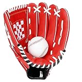 Baseball Handschuhe Kinder Baseballhandschuh Training Männer Baseball Batting Handschuhe Baseballhandschuh Erwachsene Baseballausrüstung Baseballhandschuhe für Sport ( Farbe : Red , Size : 11 inch )