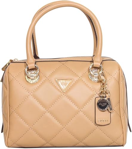 GUESS Cessily Box - Bolso de mano, color beige, talla única, Beige
