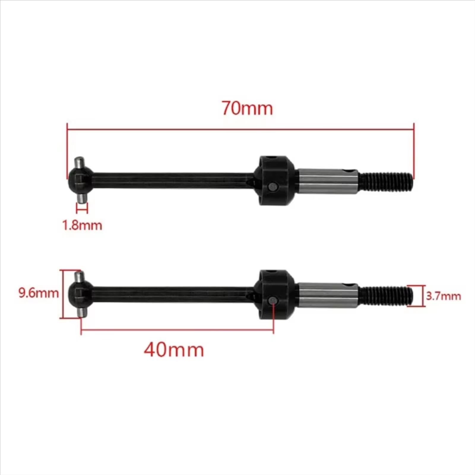 Piezas Acero del Eje Transmisión CVD 40MM para Tamiya TB-03 TB-03D 1/10