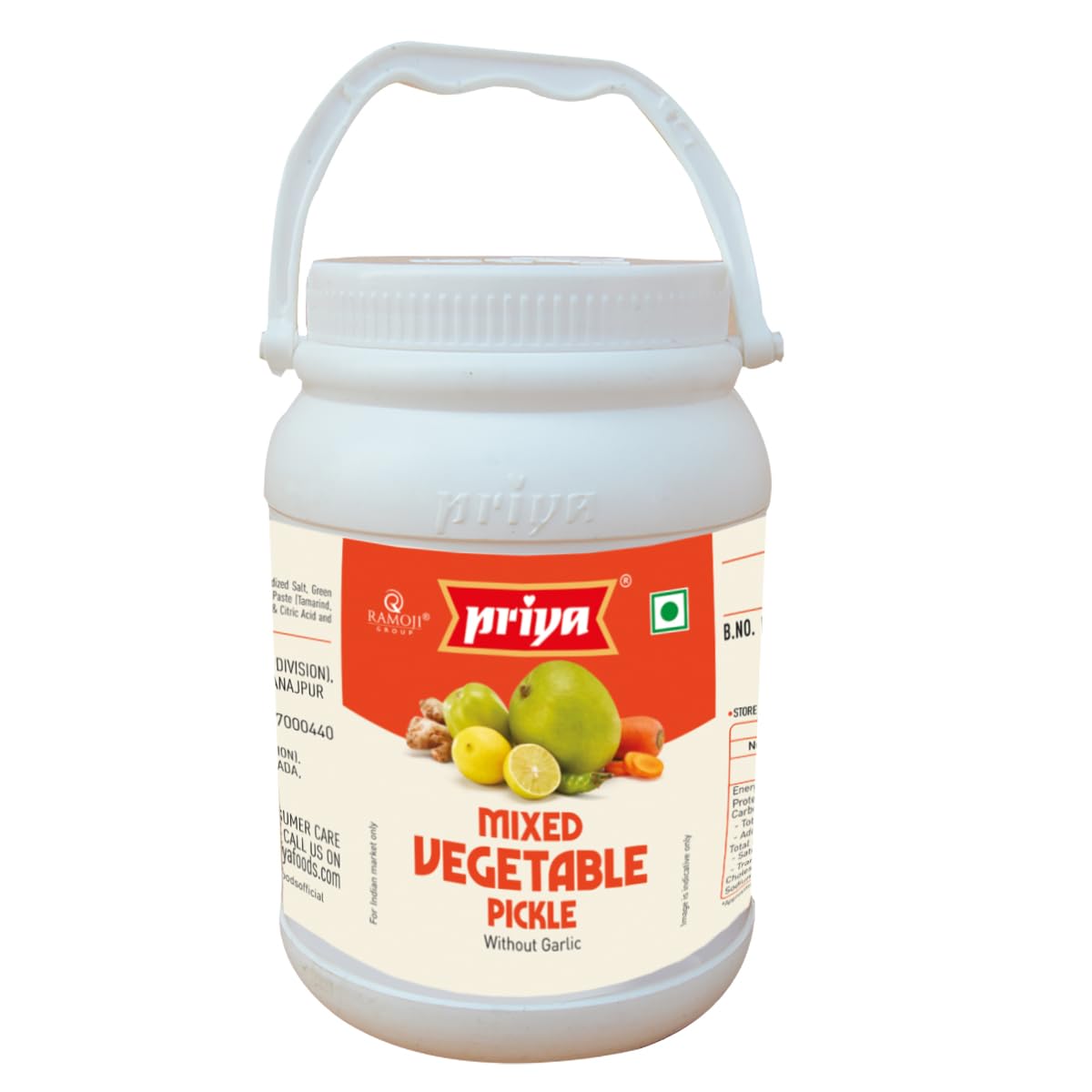 Priya Mixed Vegetable Pickle without Garlic, 1Kg - Authentic Telugu Style Mixed Achar |Traditional South Indian Taste| Homemade Andhra Pickles| Tangy and Spicy| With Tamarind Paste and Mixed Spices (B0DDTMVGPV) Amazon Price History, Amazon Price Tracker