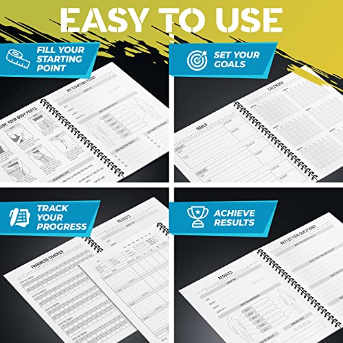 Advanced Food Journal For Women & Men - Perfect Food Diary For Tracking Your Daily Nutrition & Weight Loss - Body Measuring Tape Included W/Planner - Diet Journal For Weightloss & Meal Tracking #TOP3