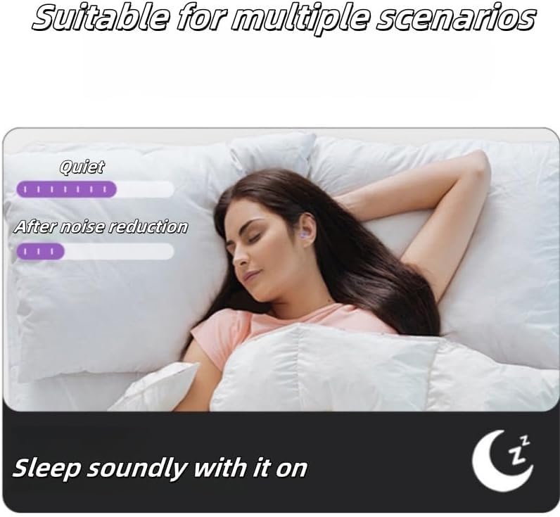 Tapones para los oídos con cancelación de ruido para dormir, silicona ultrasuave, reutilizable, negro, con funda portátil y 3 pares de tapones para los oídos