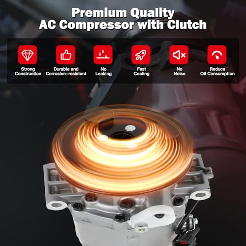 Image of Air Conditioning Compressor for Nissan Frontier NP300 Pickup 2.4L 2.5L