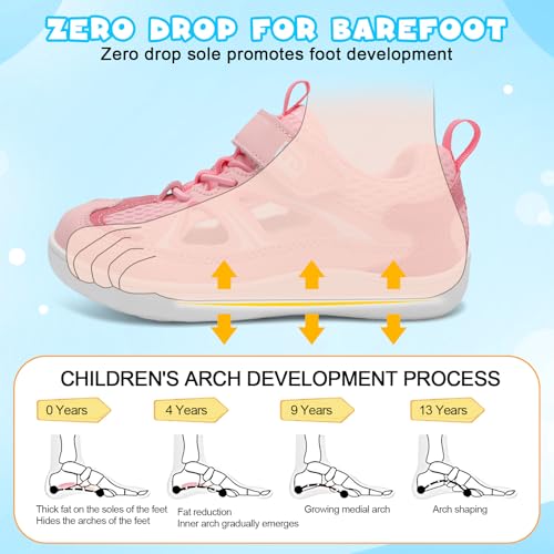 Image of JOINFREE Toddler Sandals Kids Wide Girls Boys Aqua Athletic Sneakers Barefoot Beach Sandals Quicky-Dry Non-slip Outdoor Water Sports Hiking Sandals Summer Water Shoes for Pool River Swim