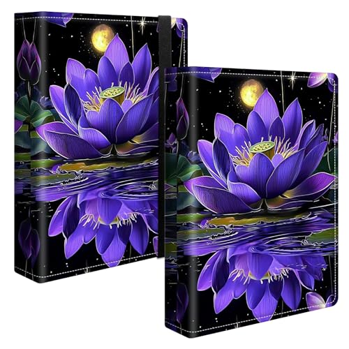 Image of Photo Album 4x6 120 Pockets Photos with Strong Elastic Band, Small Mini Albums Sheet Protector Folder for Photos, Album for Family Wedding Women Men Baby Vacation Gift, Purple Lotus