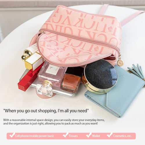 Multi Multipurpose Backpack,Casual Daypack,Work,Daypack Bag,Holds mobile phones, cosmetics, mobile power, tissues, etc.Pink2