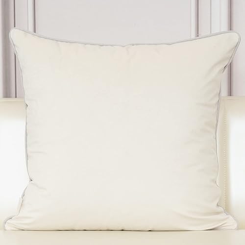 Miniatura 2 de Aeckself Funda de almohada floral europea de 16 x 16 pulgadas, funda de almohada decorativa bordada de terciopelo de lujo para sofá, dormitorio,