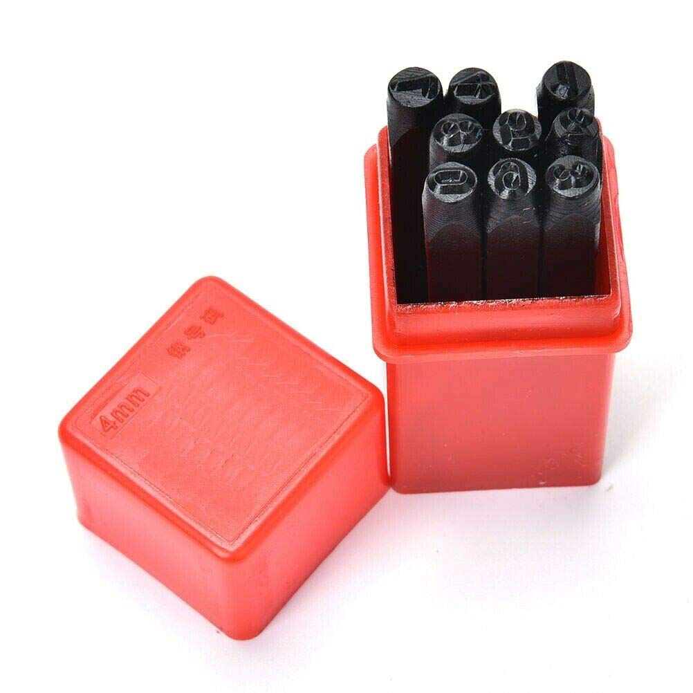 Rocwing Steel Punch Stamps Set of Alphabet or Number, Varieties of Sizes (4mm Numbers)
