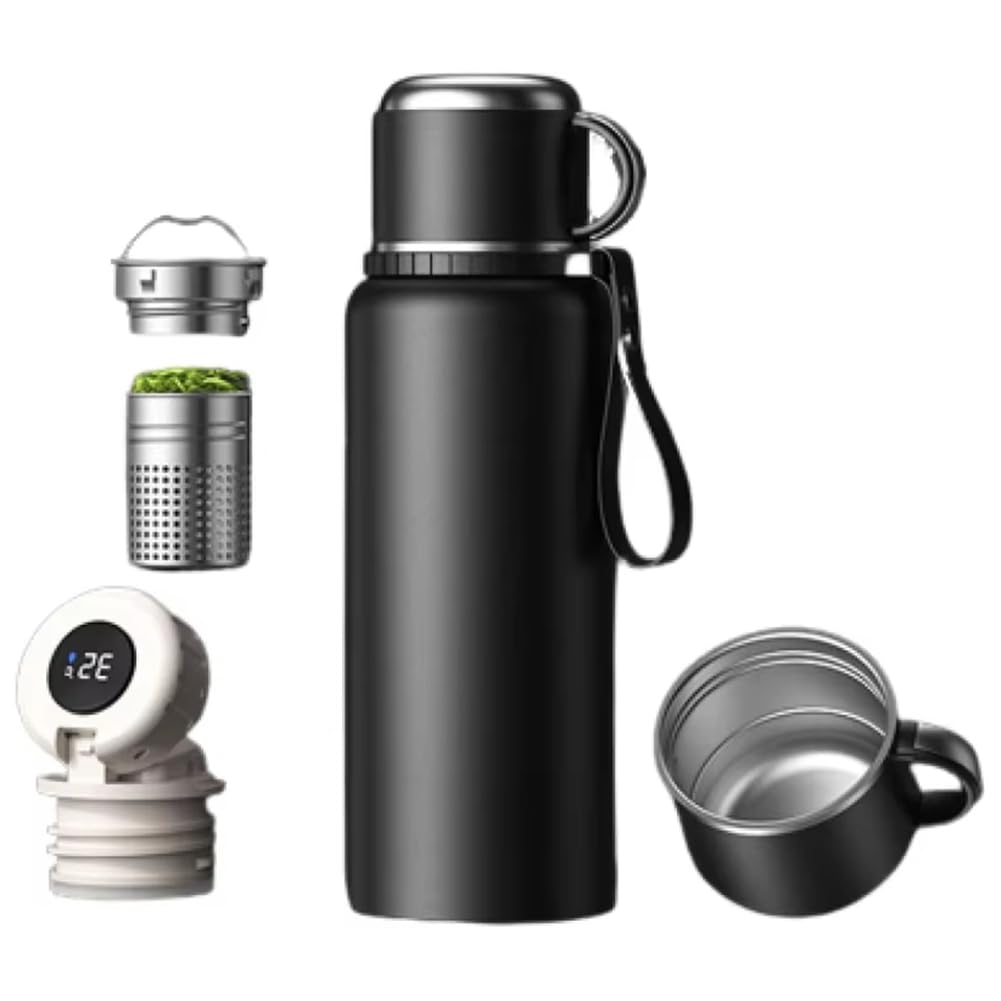 CTRLZS Stainless Steel Insulated Mug Frosted Tea Separation Bottle Outdoor Water Bottle