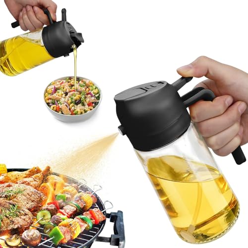 Image of 2 in 1 Oil Sprayer, Oil Sprayer for Kitchen Cooking, 470ml Oil Spray Bottle for Home