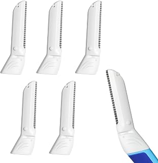 5 Pack Replacement Blades Compatible with Billie Razor, Stainless Steel Dermaplane Refill Heads for Facial Hair, Peach Fuzz & Eyebrows