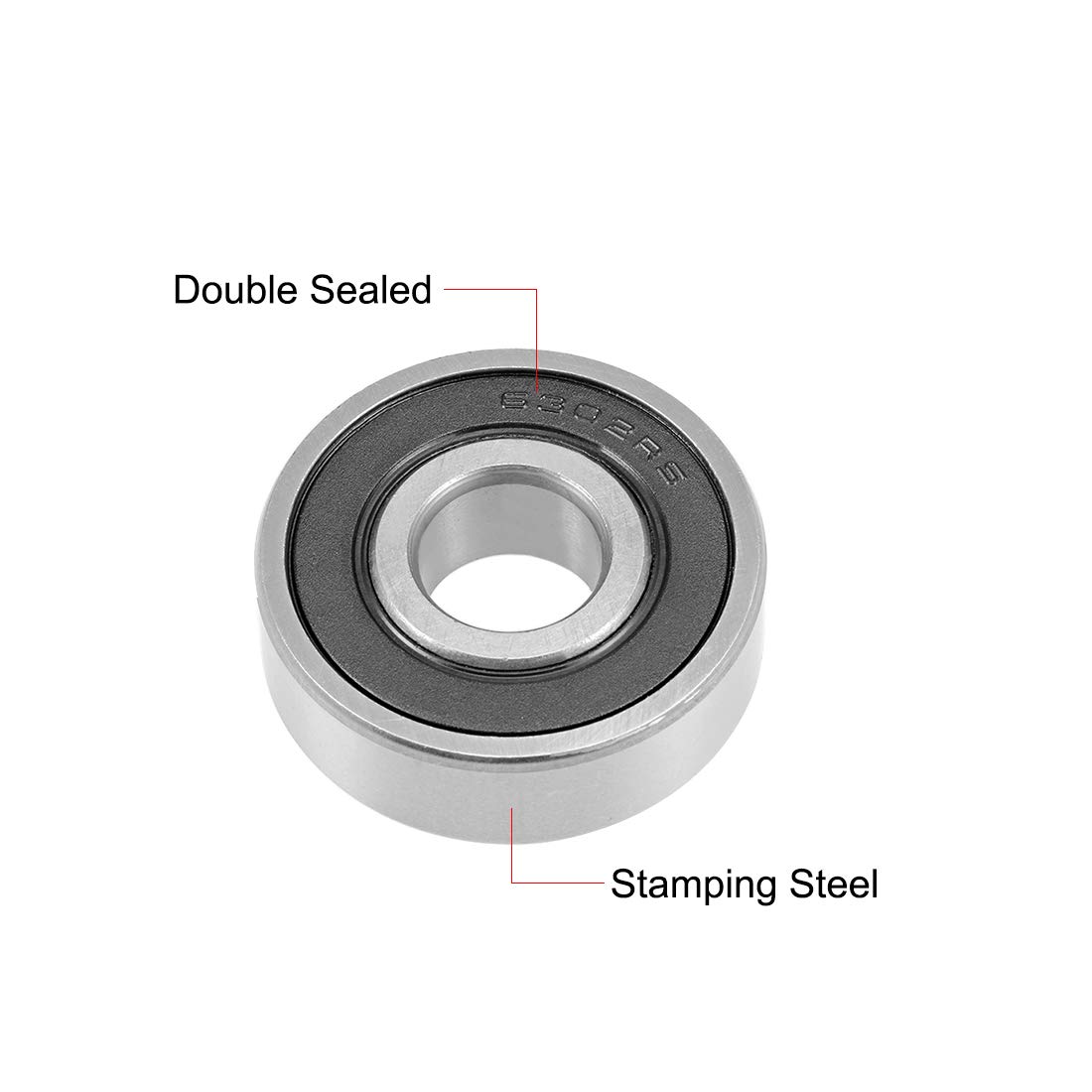 Kugellager 6302-2RS 15x42x13 Mm – Doppelte Gummidichtung, Chromstahl, ABEC 3