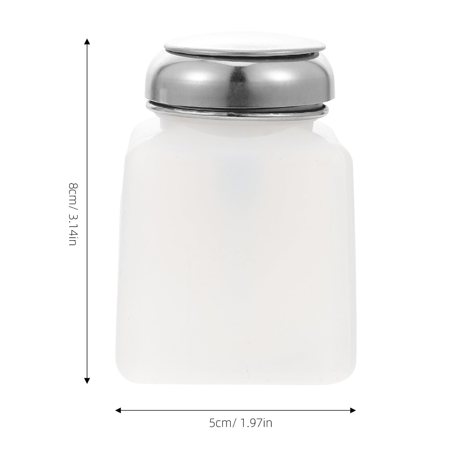 2 Pezzi Flacone Dosatore Alcol Isopropilico 100ml in Pe Bianco Pompa Anti-statico e Tappo, per Trattamenti Unghie ed Elettronica