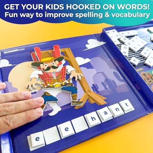 Image of QUOKKA Magnet Game for Kids 3-5 - Hangman Game Kids Ages 4-8 - Travel I Road Trip I Plane I Car Ride - Magnetic Toddler Travel Toys