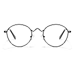 Cyxus Blue Light Blocking Glasses Round Retro Computer Eyewear Lightweight Black Metal Frame Glasses for Women Men, Anti Digital Eye Strain Headache