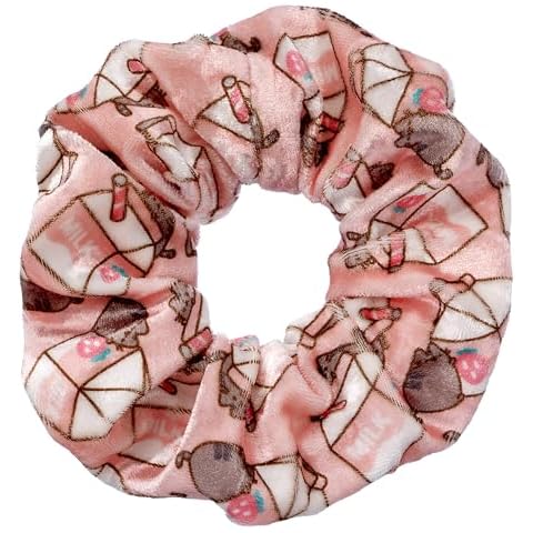 Pusheen Cat Pink Strawberry Milk Scrunchie Cover